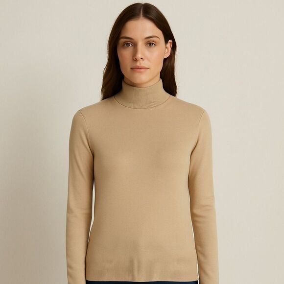 Ann Taylor Silk Long Sleeved Turtleneck - Picture 1 of 9
